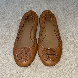 Tory Burch Minnie Leather Ballet Flat - Tan